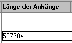 Funktion 'Länge der Anhänge' für Spalten