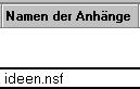Funktion 'Namen der Anhänge' für Spalten